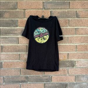 Hurley Black Surf & Enjoy Kids T-Shirt with Skeletons in othe Graphic Size M